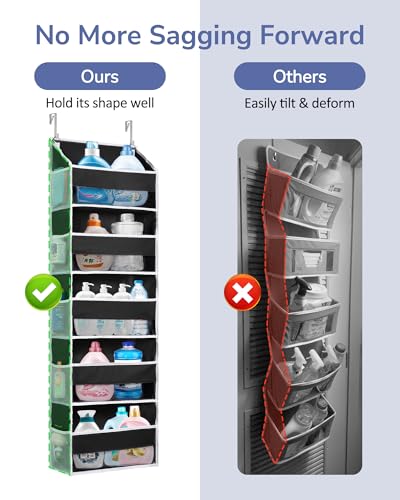 1 Pack Over The Door Organizer (Black / 1 Pack-5 Tier)