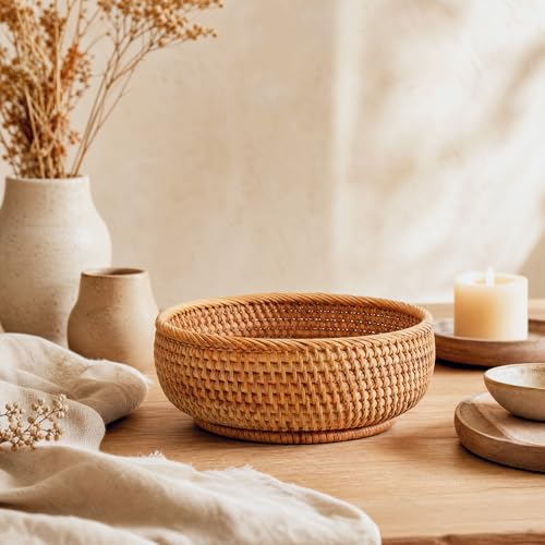 9.3" Rattan Storage Basket (M)