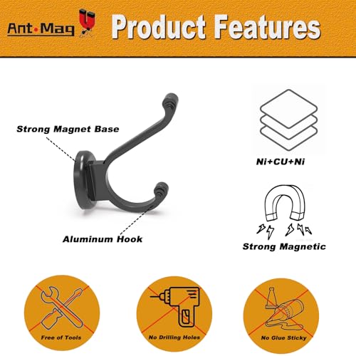 Magnetic Hooks Heavy Duty 140LBS (2 Count)