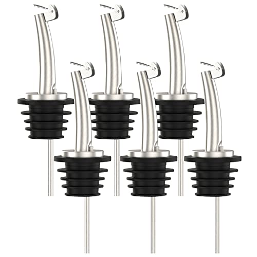 6 Pcs Oil Spout Liquor Bottle Pourer Spouts for About 3 (Flip Top (Pack of 6))