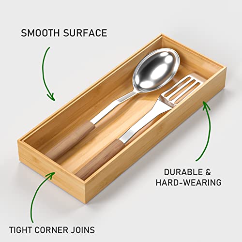 Bamboo Drawer Organizer (15" x 6" x 2")