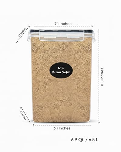 Extra Large Flour and Sugar Storage Containers 6.5L (2 Count)