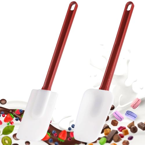 Commercial Silicone Spatula Set (1 Scraper + 1 Spoonula 16"(L))