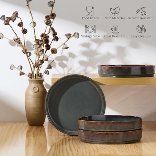 Pasta Bowls Set of 4 (Blackish Green)