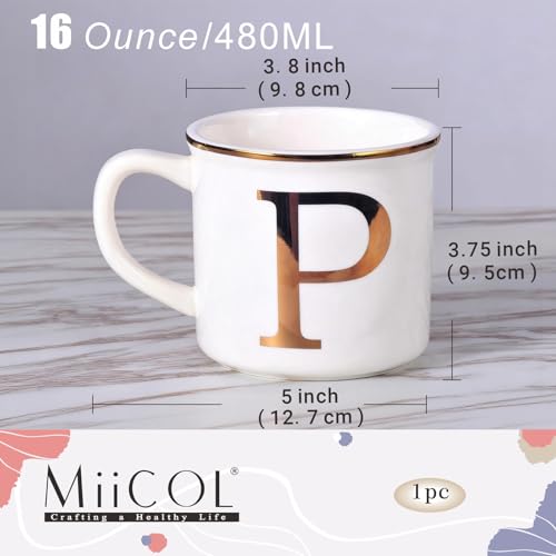 Ceramic Coffee Mug 16 oz (Letter P Mug)