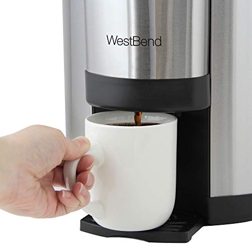 57042 Coffee Urn Double Walled Stainless Steel Features Automatic Temperature Control Large Capacity with Fast Brewing and Easy Clean Up NSF Certified (42-Cup)