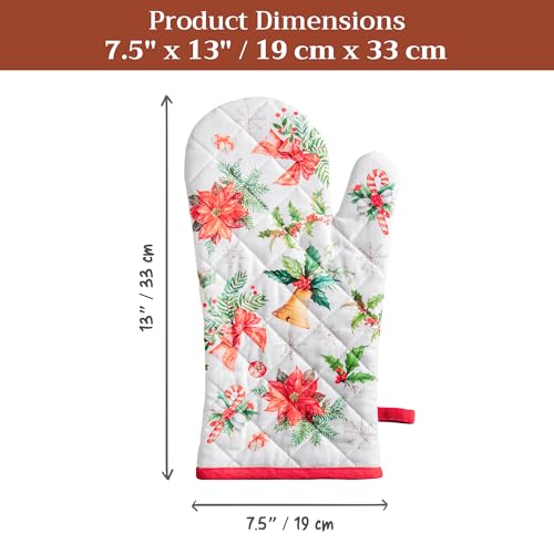 Maison d'Hermine Oven Gloves 100% Cotton Oven Mitt (101 - Chromo / 7.5" x 13" (Oven Mitt))