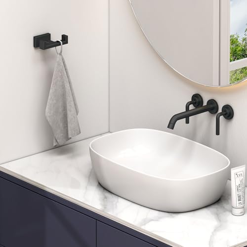 Double Towel Hook Matte Black (1 Pack / Matte Black)