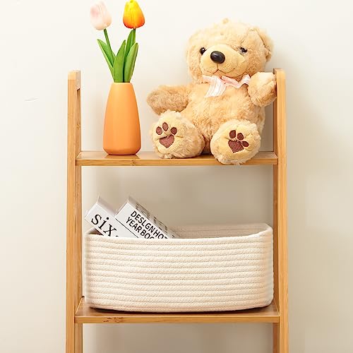 Small Storage Baskets for Organizing (4pcs-L11.5xW7.5xH4.7" / Off White)