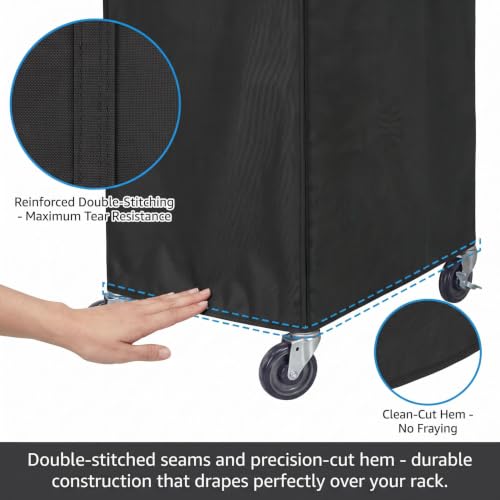 Bread Rack Cover 23"x28"x32" Black Oxford Fabric (23"x28"x32")