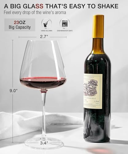 Wine Glasses Set (Set of 2-23oz)