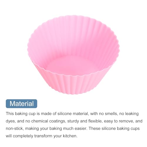 36Pcs Silicone Cupcake Liners (Pink / 3.5cm/1.4inch)