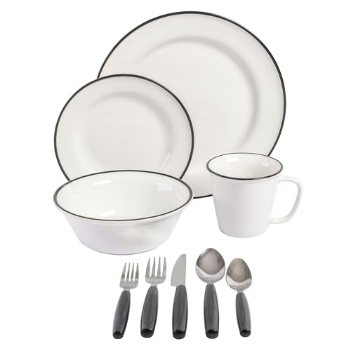 95 Piece Kitchen in a Box Pots and Pans Cookware (95-Piece / White (95pc))