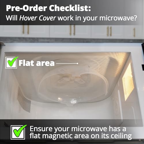 Magnetic Microwave Splatter Cover for Food (Ivory White)