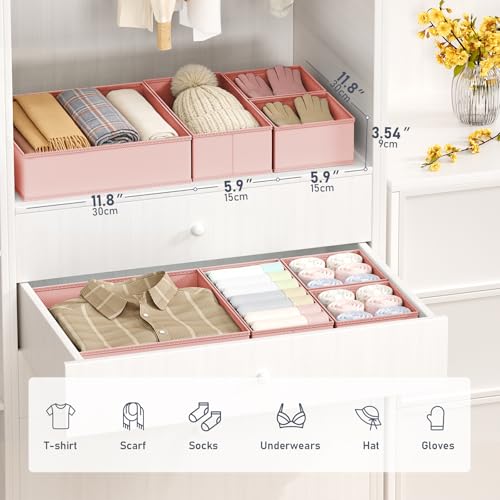 Drawer Organizer Clothes (Pink / 30 Pack)