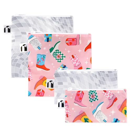 Roamio Reusable Sandwich and Snack Bags (Cowgirl Boots & Disco)