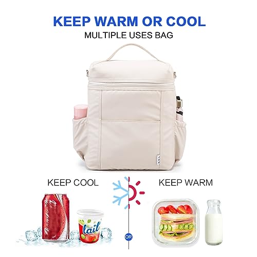 NOL Insulated Lunch Bags for Women Cooler Bag Lightweight Nylon Waterproof Lunch Box for Work