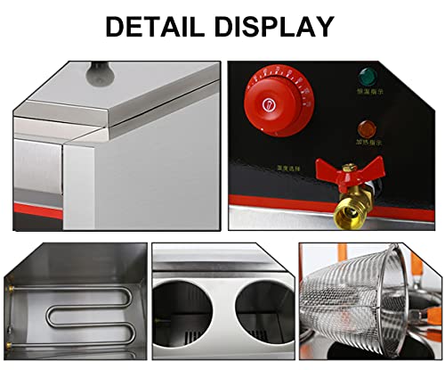 220V Commercial Pasta Cooker with 6 Noodle Filter Electric Pasta Cooking Machine Multifunctional Pasta Warmer Noodles Cooker 6KW for Cooking Dumplings NoodlesVegetables 30