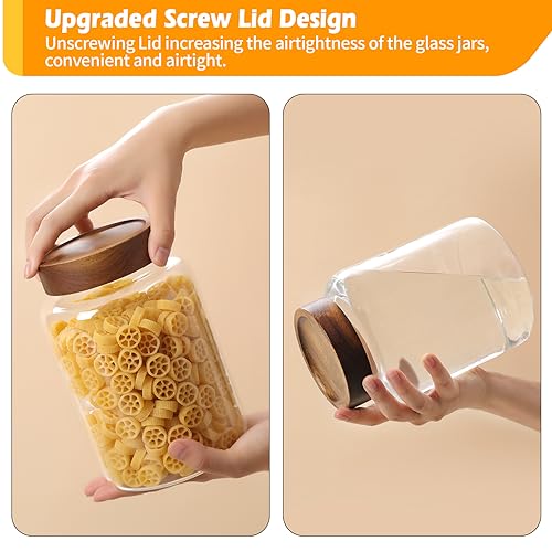 Large Glass Coffee Jars with Spoons 60 oz (1800ml/60oz)