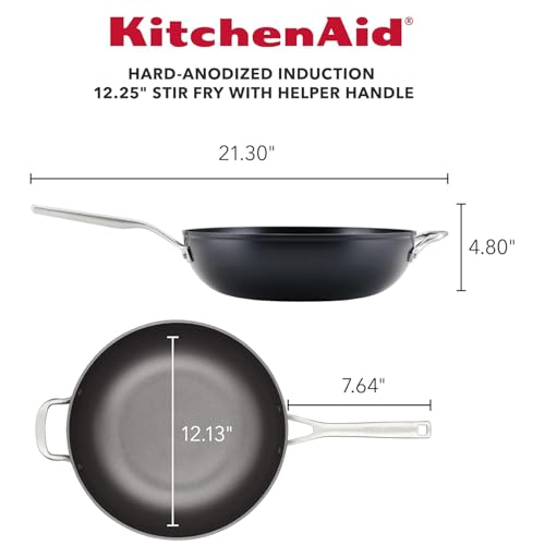 Hard Anodized Nonstick Stir Fry Pan (Wok (12.25"))