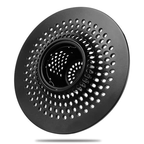 Drain Hair Catcher Tub Drain Protector (Black)