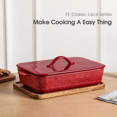Casserole Dish with Lid (Red)