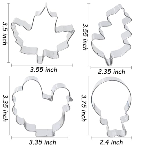Thanksgiving Cookie Cutters Set 7PCS Large (Thanksgiving)