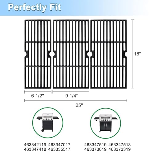 Grill Grates for Charbroil Performance 463347017 (18'' x 25'' for 3 Pcs)