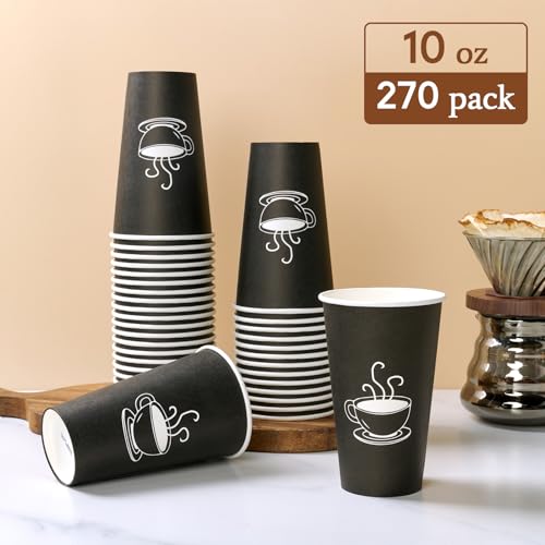 10 oz Paper Coffee Cups (270 Count(Pack of 1,10OZ))