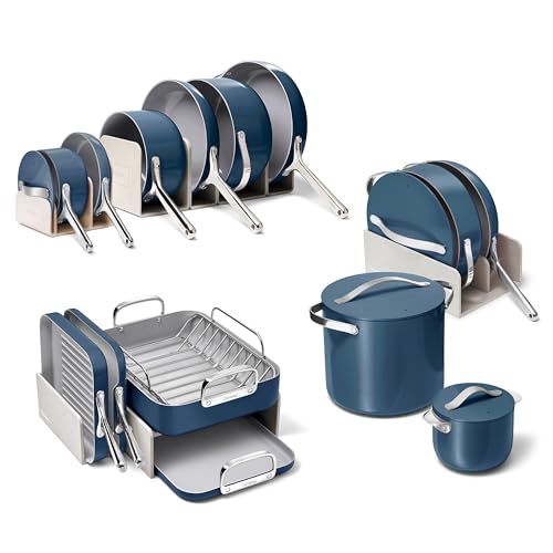 31-Piece Non-Stick Ceramic Cookware Bundle (Navy / 31pc Set)