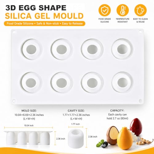 3D Egg Silicone Mold for Baking Mousse Cake