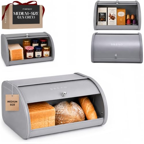 Metal Bread Box For Kitchen Countertop