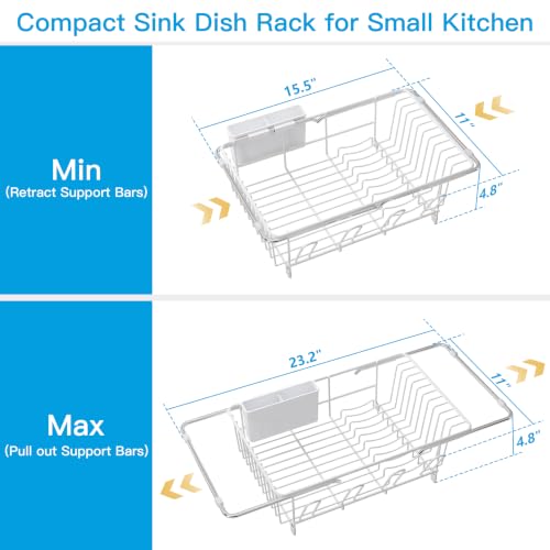White Dish Drying Rack in Sink (White / For 12"-30"w Sink)