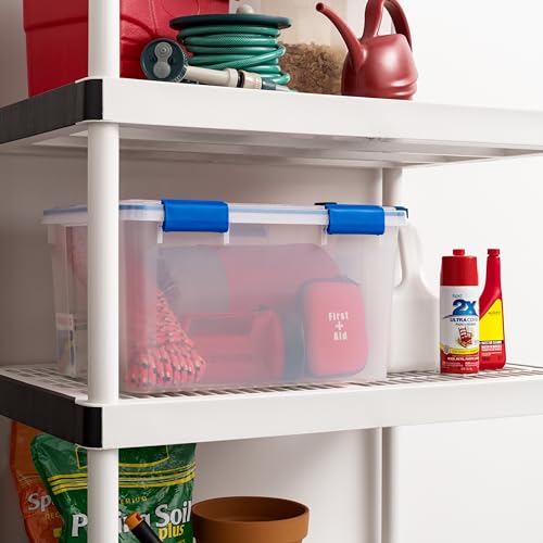 2 Pack 44 Qt Storage Bins with Gasket Lids (44 Qt. - 2 Pack)
