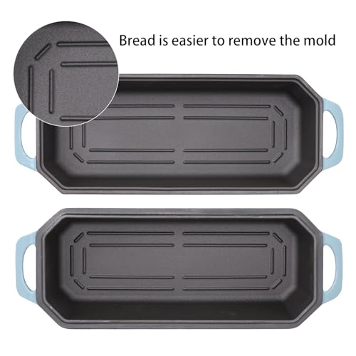 Bread Pan Cast Iron Loaf Pan with Lid Bread Loaf Pan 13x5 Inch Enameled Cast Iron Sourdough Bread Pan