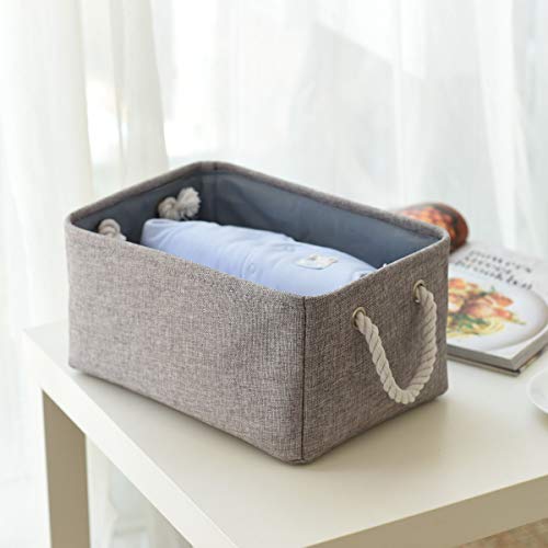 Large Storage Bins Basket (Grey / 2PCS/Large - 15.7Lx11.8Wx8.3H)