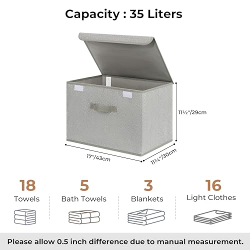 Memory Keepsake Storage Box (Ash Gray / Extra Large-2 Pack)