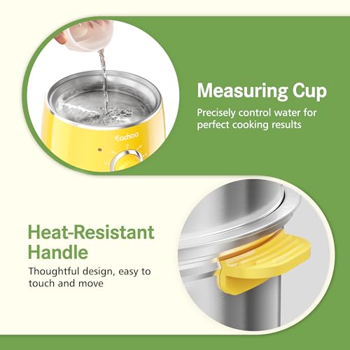 Hard Boiled Egg Cooker (Retro Yellow / 2-Tier)