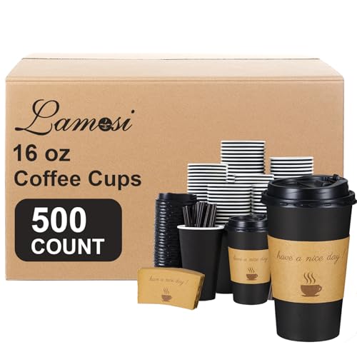 500 Pack 16 oz Coffee Cups (16oz-500p)