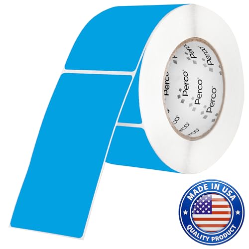 Light Blue 3x5 Inch Perforated Sticker Labels (Mini Roll / Light Blue)