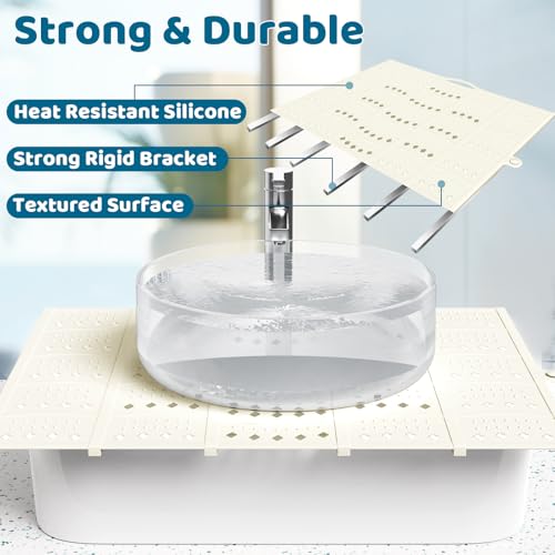 Foldable Silicone Bathroom Sink Cover & Makeup Mat