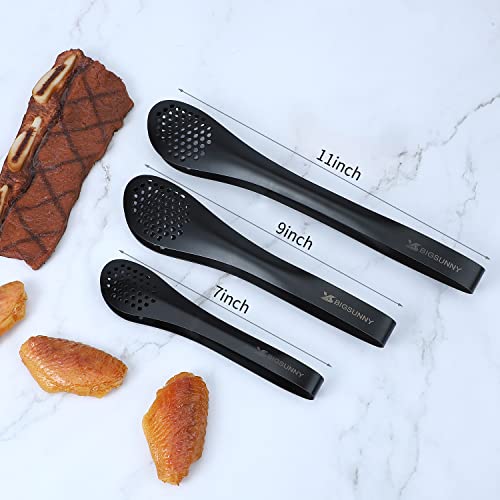 Kitchen Buffet Tongs (black 7" 9" & 11" Serving Tongs)