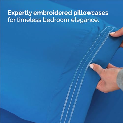Split King Size 5 Piece Sheet Set (19 - Royal Blue / Split King Size)