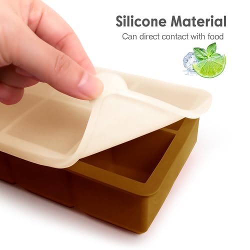 Silicone Ice Cube Trays (Dark Gray and Golden)