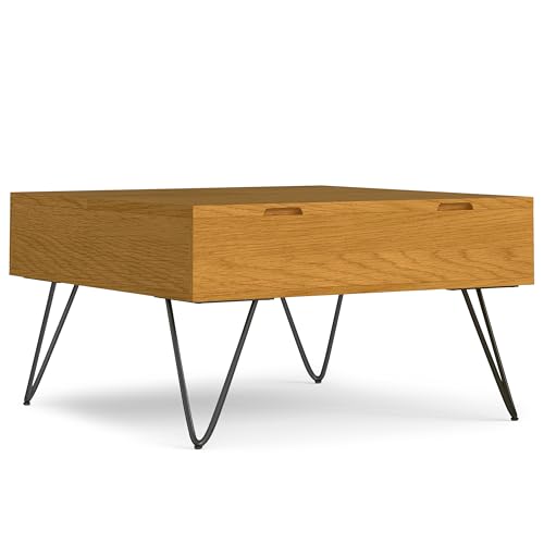 Hunter 36" Wide Solid Mango Wood Coffee Table in Natural