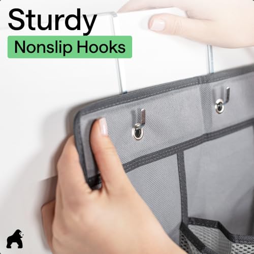 Over the Door Shoe Organizer (Grey / 35 Pockets/5 Hooks)