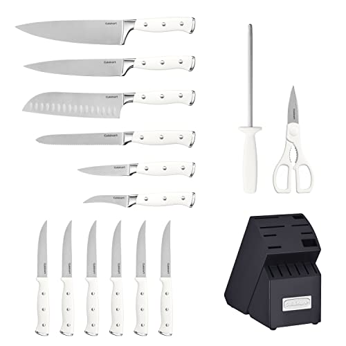 15 Piece Knife Set with Block (Navy/White)