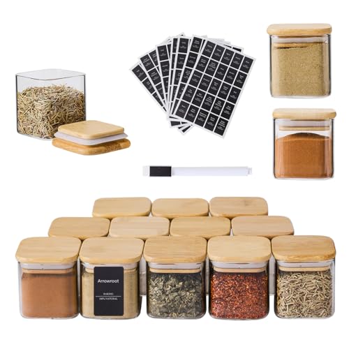 12Pcs 4oz Small Spice Empty Jars with 275 Labels