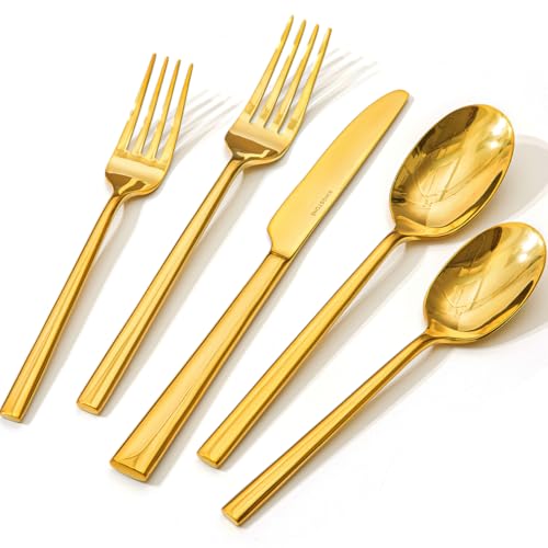 Gold Silverware Set for 8 (40-Piece / Gold)