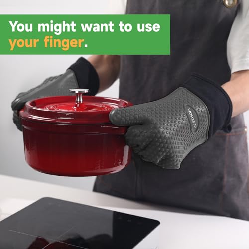 BBQ Gloves Heat Resistant Oven Mitts (2 Count)